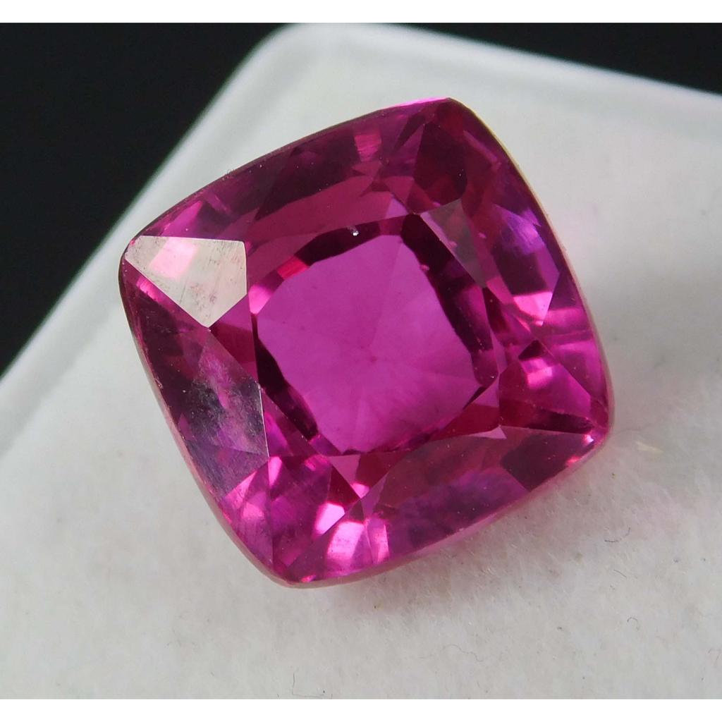 Natural Pink Ruby Loose Gemstone 9.15 Ct Square Cushion Cut for Jewelry Making and Gem Collections