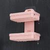 Non-punching Soap Box, Bathroom Draining Wall-mounted Soap Box, Bathroom Storage Rack, Suction Cup, Double-layer Soap Rack