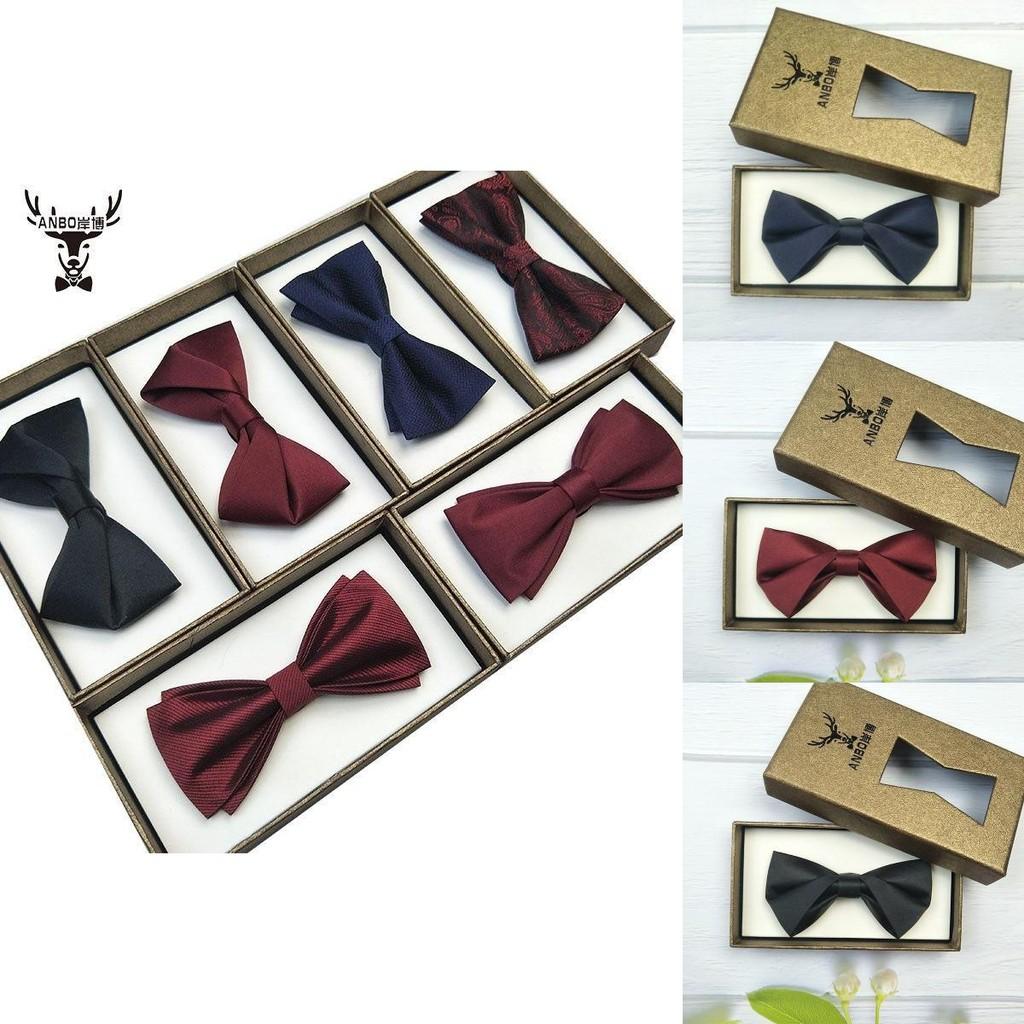 Classic Mens Wedding Bow Tie With Satin Finish For Grooms And Groomsmen