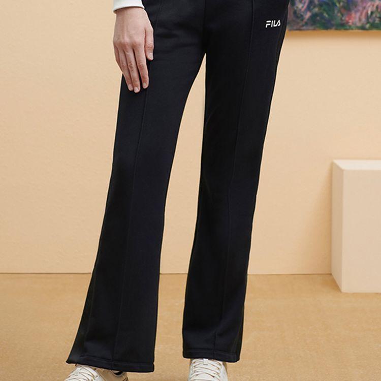 Fila 2023 Autumn New Simple Slim Fit Knitted Flared Pants Men Pants Black F11W348601FBK