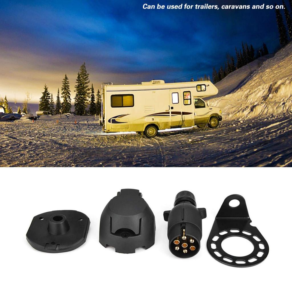 7 Pin Socket, Qiilu European Style Car Trailer Plug European Style 7 Pin Trailer