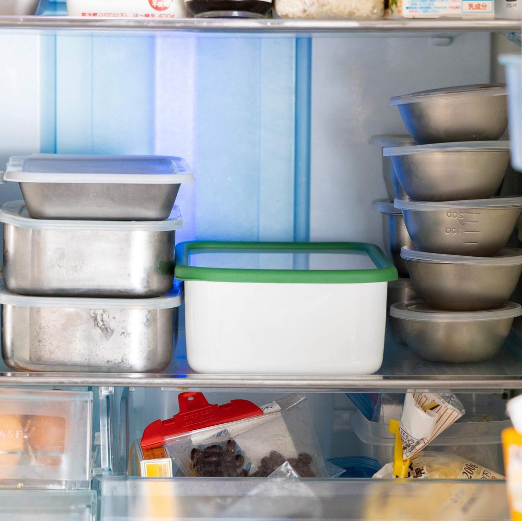 Enamel Pickling Green Water and Alkaline Odor and Heat GoodPlus+ Container, Emile, (Includes Drainer) [Acid Resistant, Resistant] [Oven Safe]