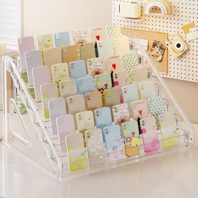 Acrylic Multi-Layer Display Stand for Mobile Phone Cases and Jewelry