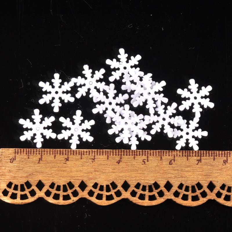 Mini White Snowflake Christmas Decoration Craft Materials (1-3cm)