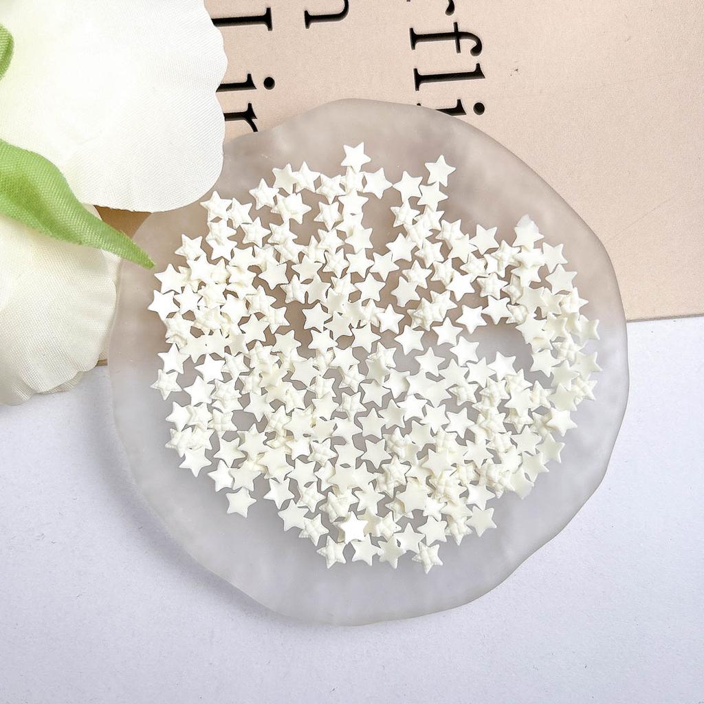 Plaid Resin Heart and Star Nail Art Decorations Flat Colorful Girl Nail Accessories DIY Accessories