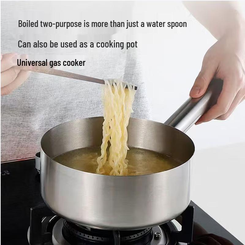 SIFAR Hong Kong Style Thickened Stainless Steel Flat Bottom Water Ladle