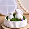 Stripes Candle Bowl Silicone Mold DIY Round Succulent Flowerpot Crafts Making Concrete Plaster Resin Storage Box Molds Home Deco