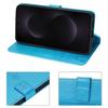 Protective Case - BOOLING - for Samsung Galaxy S25 Edge - Blue Leather Effect Butterfly Pattern - 2 Tempered Glasses