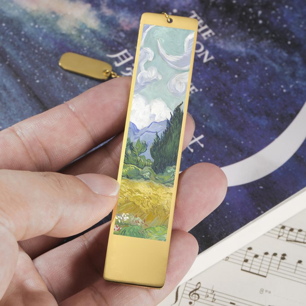 Exquisite Flower Star Sky Metal Bookmark Stainless Steel Jesus Bookmark Reading Accessory Study Stationery Valentine's Day Gifts