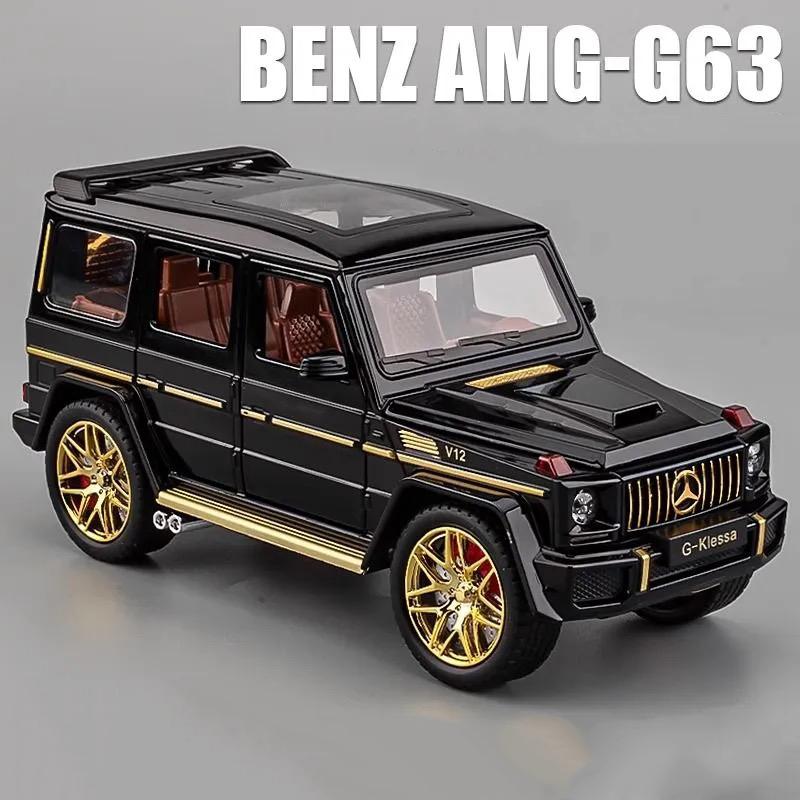 

1:24 Benzs G63 AMG SUV Alloy Car Model Sound and Light Pull Back Children s Toy Collectibles Birthday gift чорний