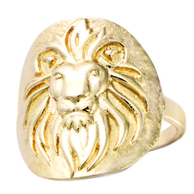 Vergoldeter „Löwen“-Ring – 20 x 18 mm