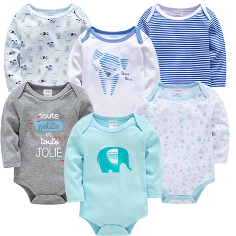 6-Piece Newborn Long-Sleeve Romper Set - 2025 Autumn Collection