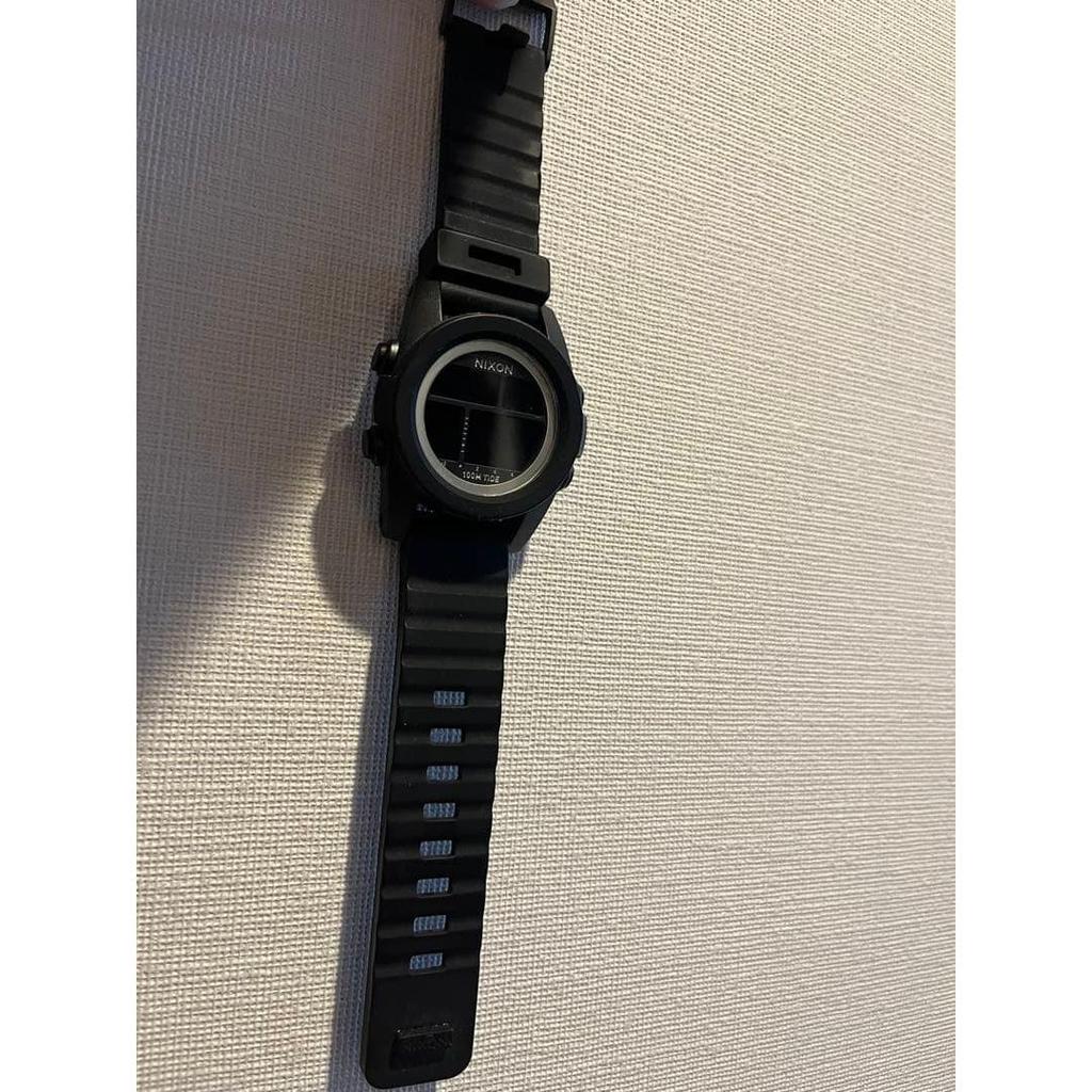 Used NIXON digital watch 100M TIDE black