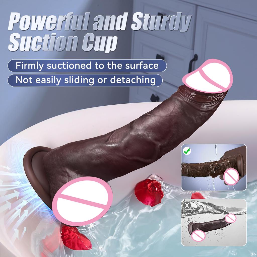 Schwarzer Penis Teleskop Heizdildo Vibrator Massage Riesige Realistische Dildos Vibratoren für Frauen Masturbator Sexy Erwachsenen Sexspielzeug