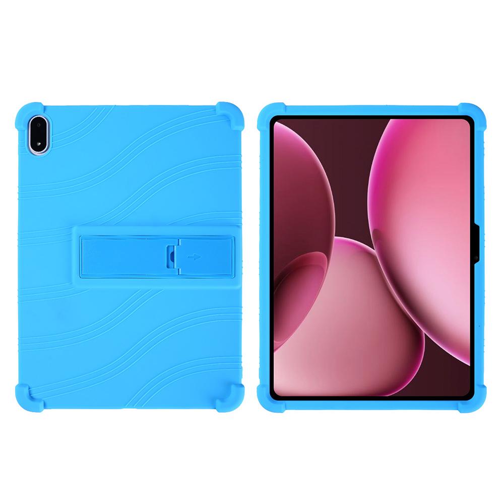 

For Oppo Pad 4 Pro/OnePlus Pad 2 Pro Silicone Case with Kickstand Rugged Protective Cover Baby Blue