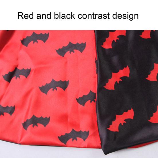 1 Set Gothic Devil Pet Clothes, Adjustable Devil Horn Headband Bat Print Cloak, Halloween Dog Devil Costume Set for Cats Dogs Party Outfit Cosplay