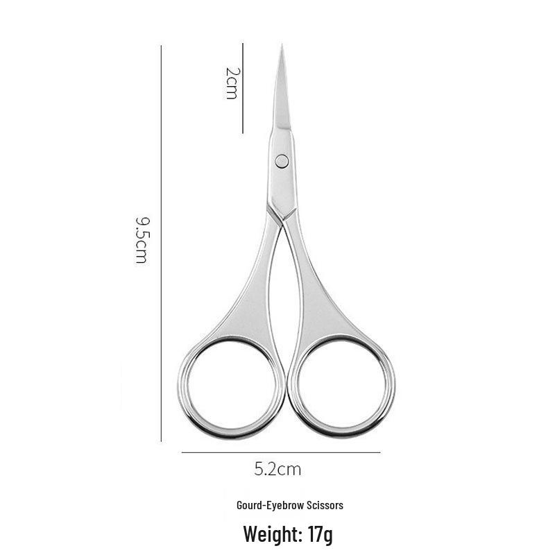 Stainless Steel Eyebrow and Nose Hair Scissors - Round & Pointed Tips, Mirror Polished.