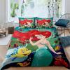 Cartoon The Little Mermaid Duvet and Pillowcase Bedding Set, for Boys and Girls' Bedroom Decor, Children's Gifts.