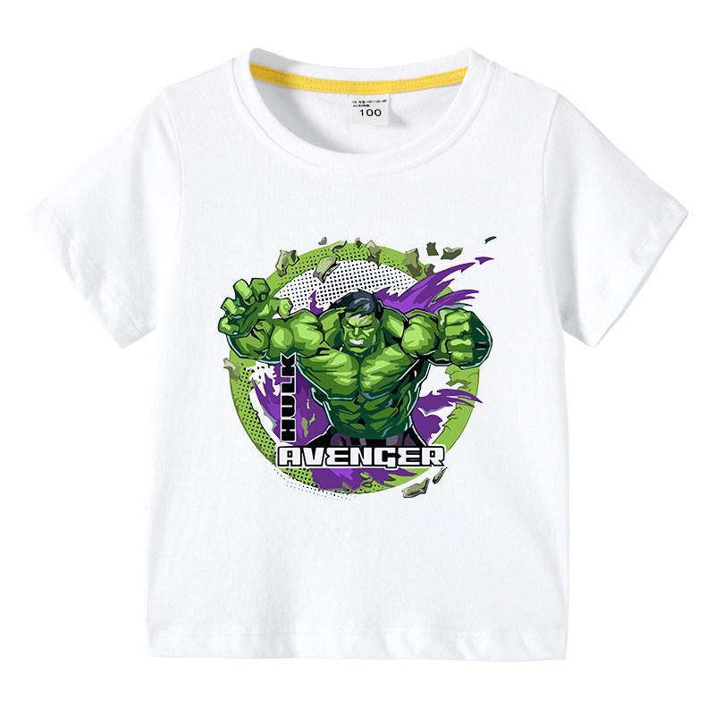 Hulk Hulk Pure Cotton Cartoon Printed Children s T-shirt New Fashionable and Versatile 110