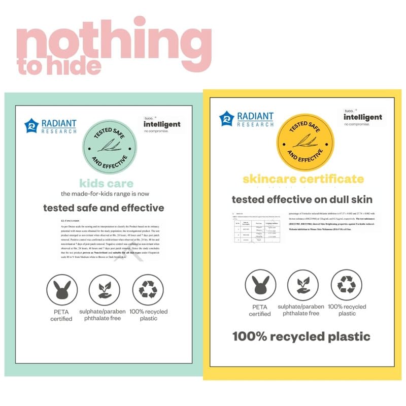 TuCo Kids Combo Pack - Mild Shampoo & Shower Gel (100ml Each), Dull Skin Body Lotion (200ml) for Ages 3+ Kids, Paraben & Sulphate Free