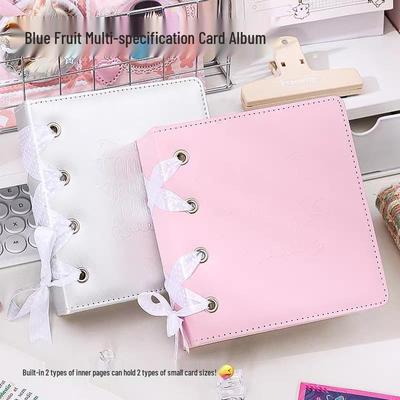 Trendy Roze Ballet-Stijl Lint Fotoalbum: Blauwe Fruit Mini Kaarthouder voor Postkaarten & Manga