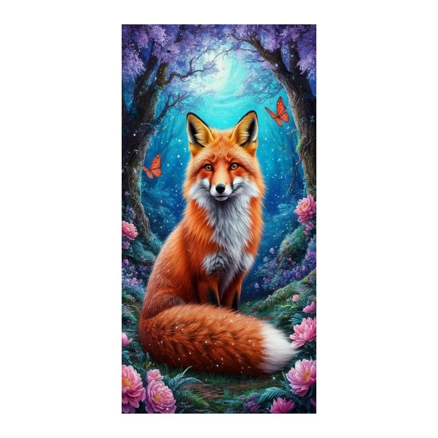 Moon Fox Large Size Diamond Painting New Collection Wild Animals Diy Full Square Round Drill Rhinestone Embroidery Mosaic Cross Stitch Kits Wall Decor