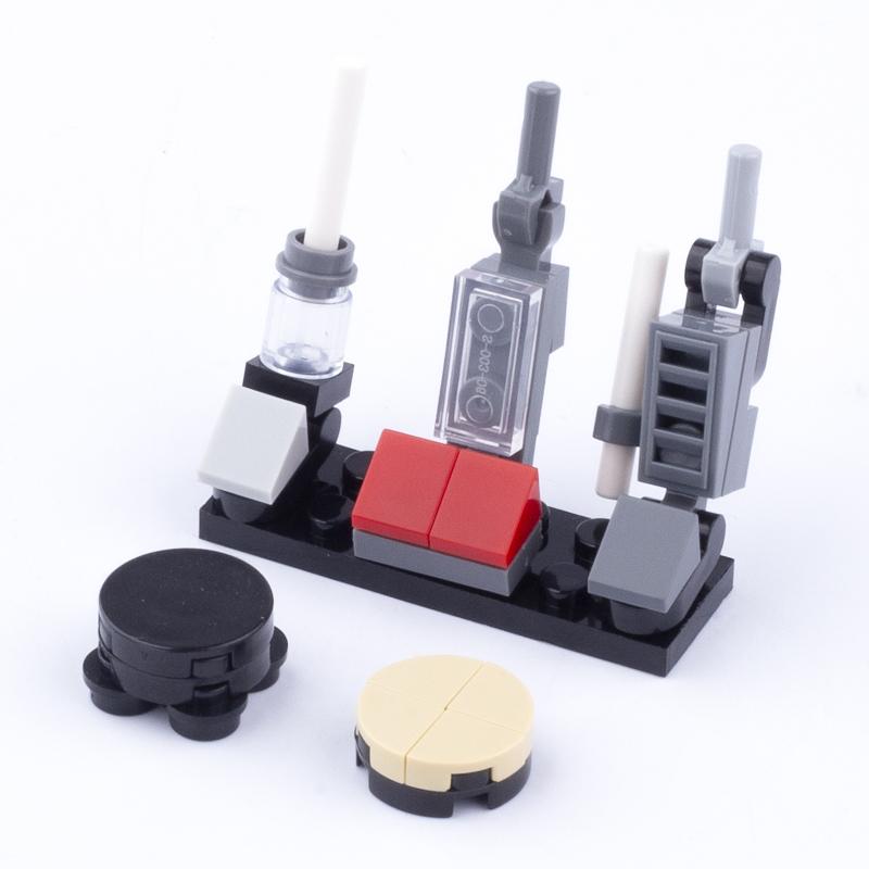 MOC City House Building Block Kitchen Office Bedroom Piano Bed Sofa icebox Lamp Bookshelf Fish Tank Bricks Set Toys