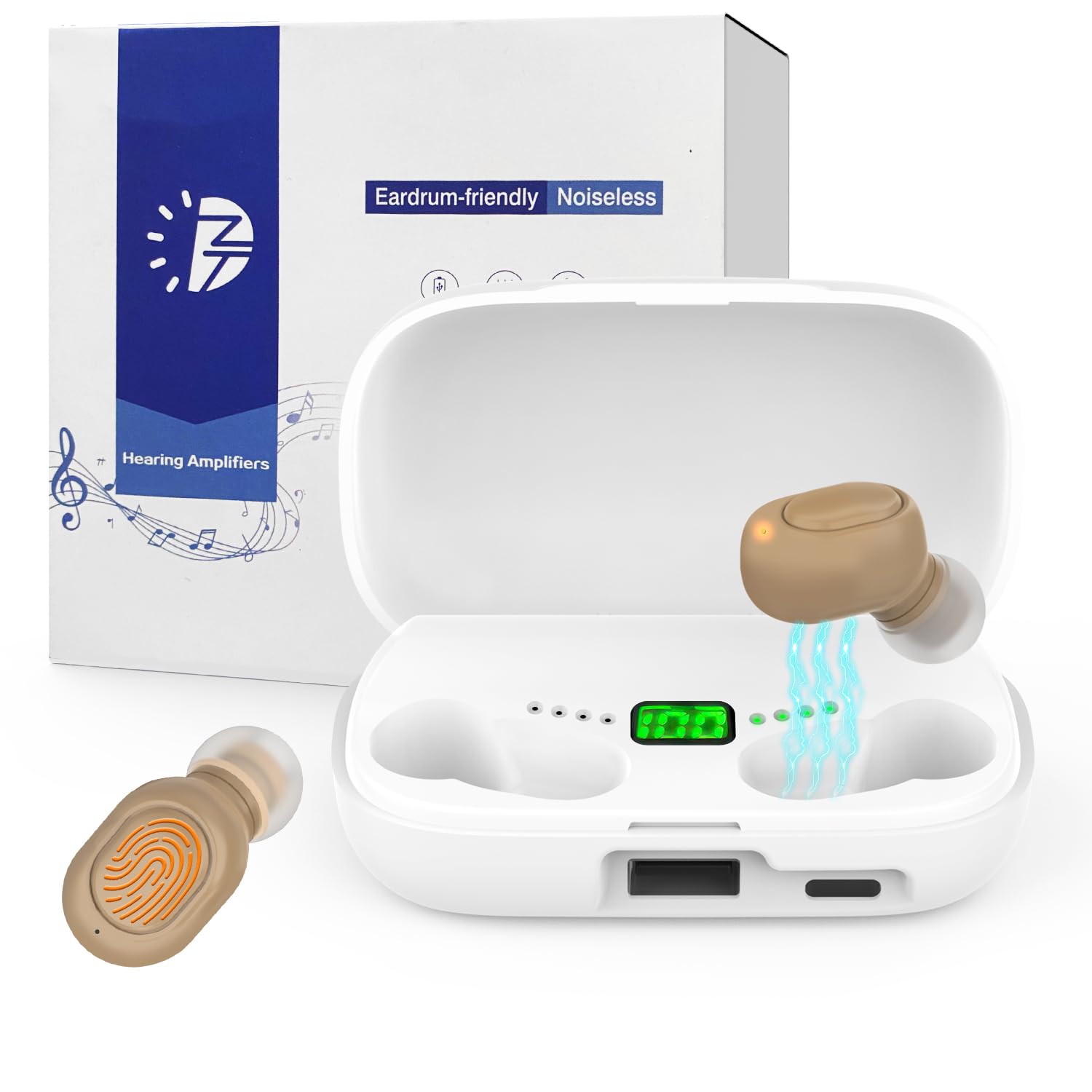 

Последний слуховой аппарат с 4 уровнями громкости, простой, автоматический, мощный, бинауральный, до часов непрерывной работы, зарядка 1200 мАч, естественный, чистый, легкий, незаметный бежевый