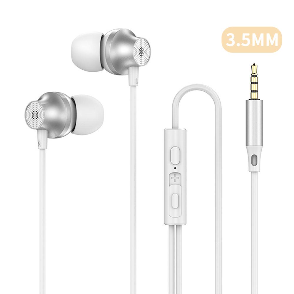 9D HIFI Kovová drátová sluchátka s těžkými basy Digitální Typ-C/3,5mm AUX S mikrofonem Špuntová sluchátka Sportovní Hudební náhlavní souprava Pro iPhone 15/16 Samsung Android