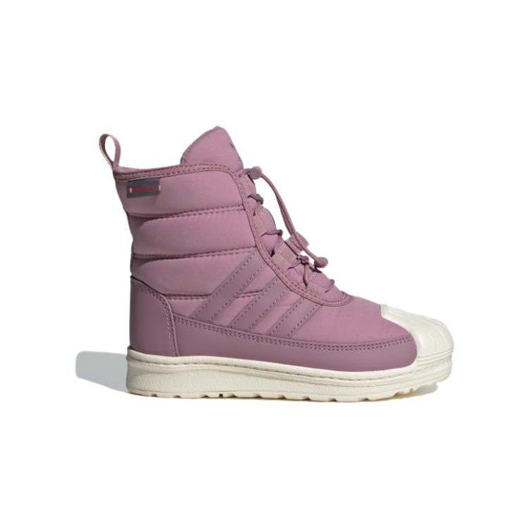 adidas Originals SUPERSTAR 360 2.0 Cushioning Abrasion Resistant Thermal High Top Kids Lifestyle Shoes Orchid Purple ID9726