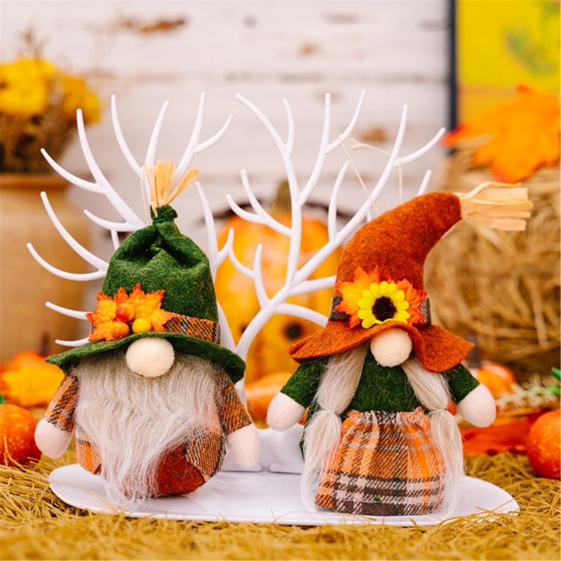 Thanksgiving No Face Toy Pendant Colorful No Face Doll Hanging Decoration for Thanksgiving Party Embellishment