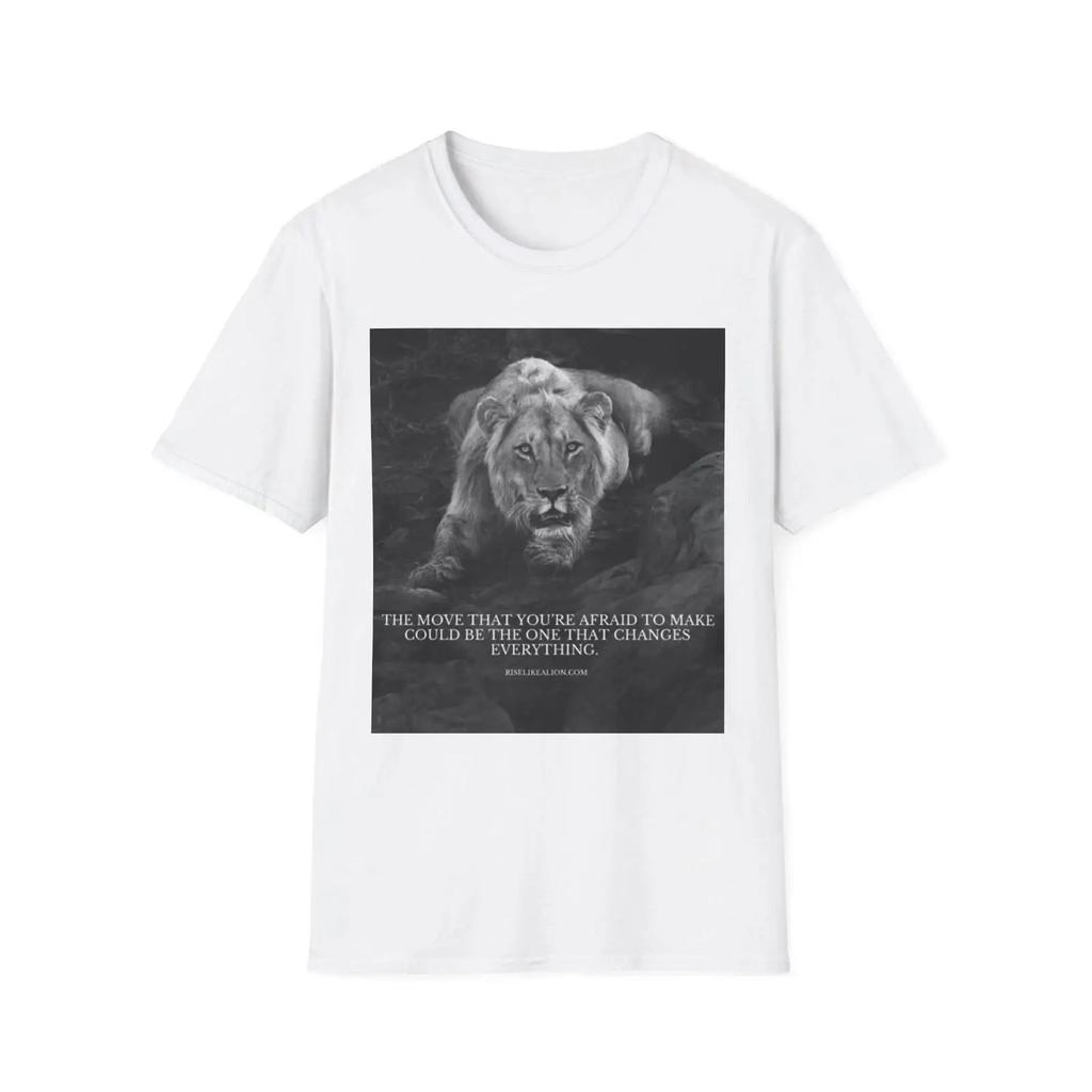 Roaring Lion Motivational Quote T Shirt Top For Everyday Wear Stylish Versatile Breathable ho