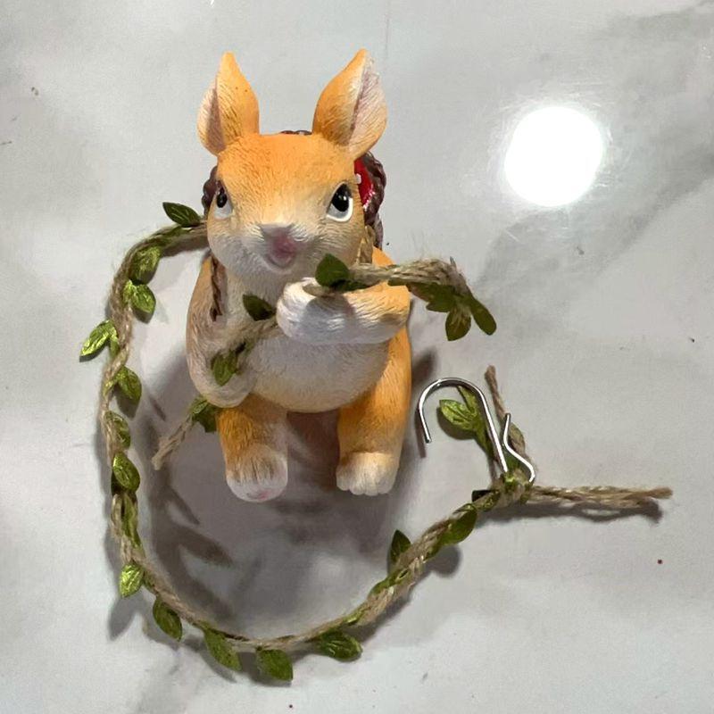 Animals Garden Ornaments, Garden Landscaping and Decking, Climbing Squirrel Pendant, Rabbit Monkey Duck Ornament