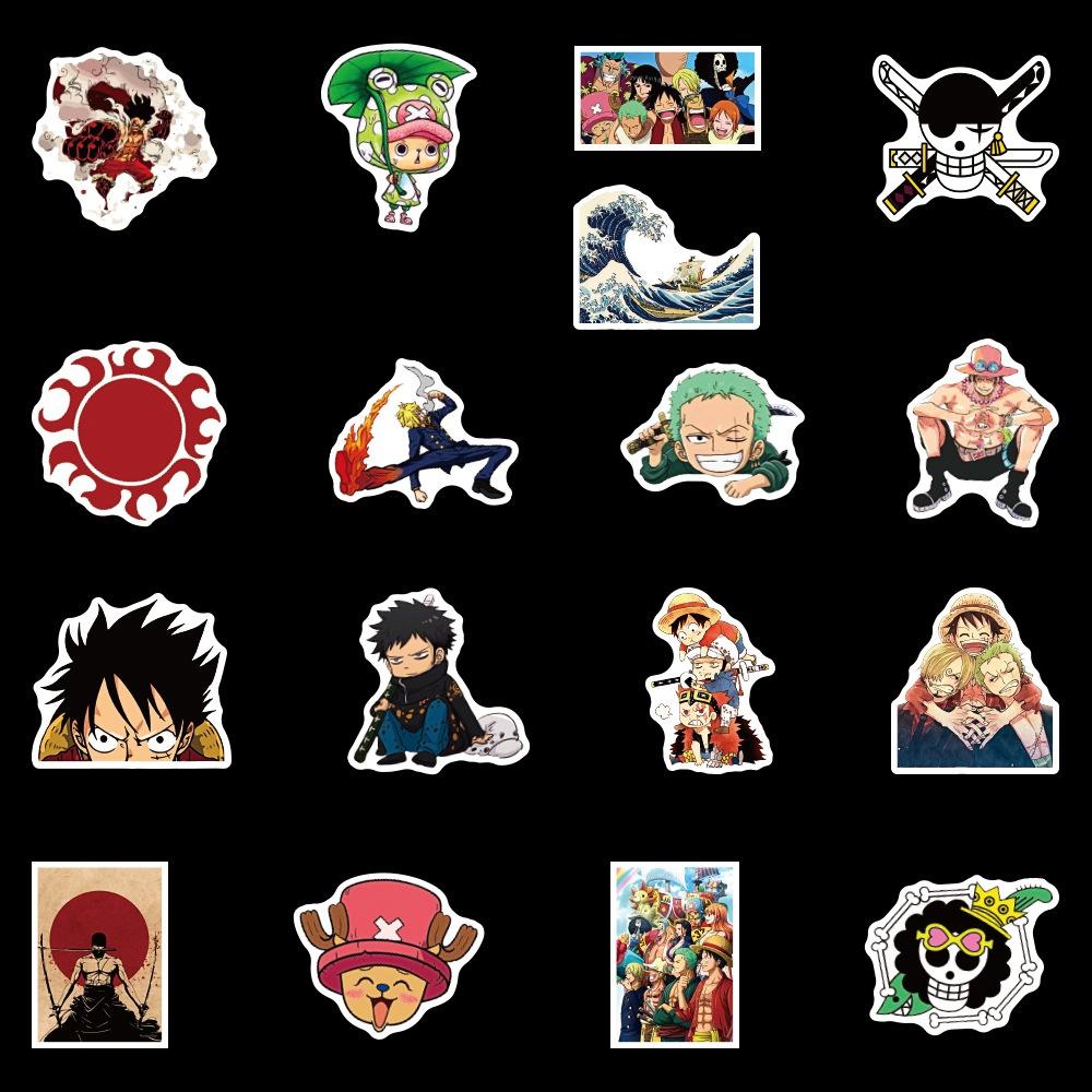 15/50PCS New ONE PIECE Anime Graffiti Stickers Phoe Suitcase Guitar Decal Laptop Skateboard Car Waterproof Sticker Gift For Kids