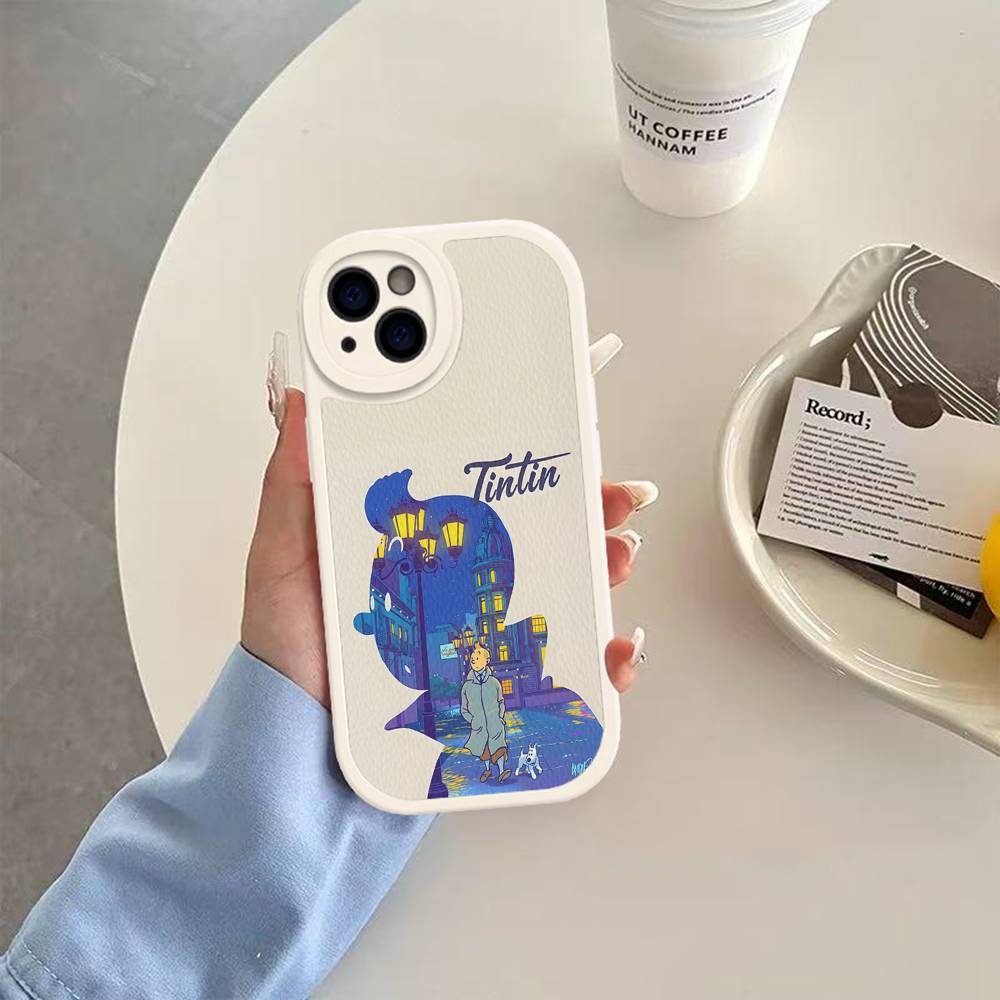 

T-Tintin A-Adventures Leather Phone Case For Iphone 16 15 14 Plus 13 12 11 Pro Max Case iPhone 15pro max