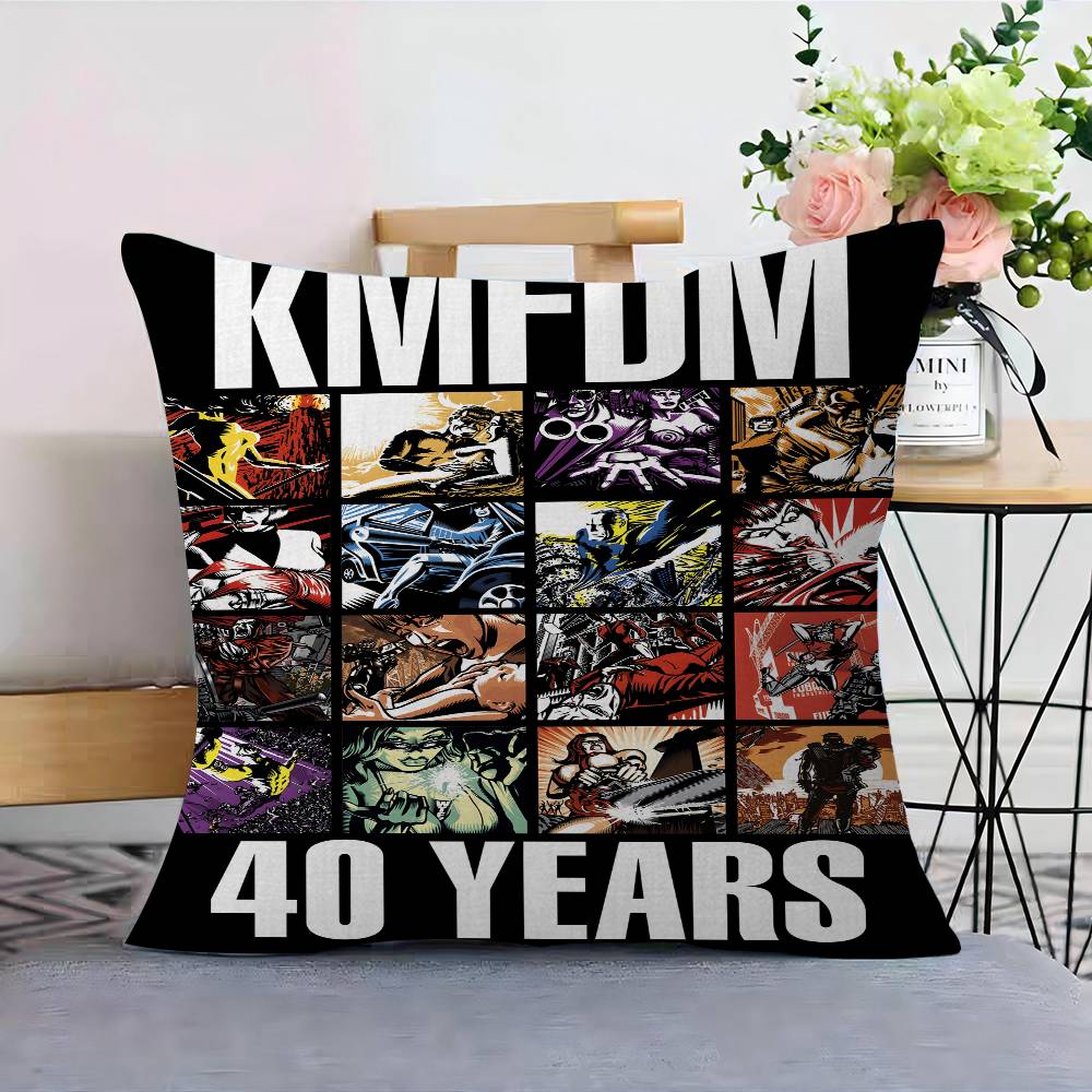 KMFDM Band Pillow Gift Home Office Decoration Bedroom Sofa Car Cushion Cover case x