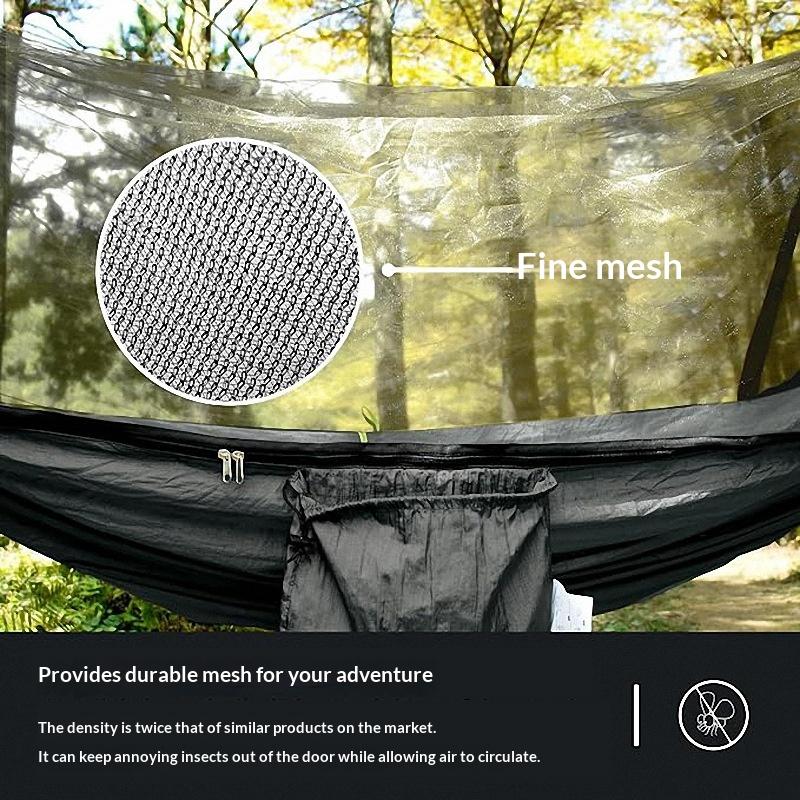 2-In-1 Camping Hammock with Mosquito Net Automatic All Season Suitable Portable Outdoor Hanging Bed for Camping Travel