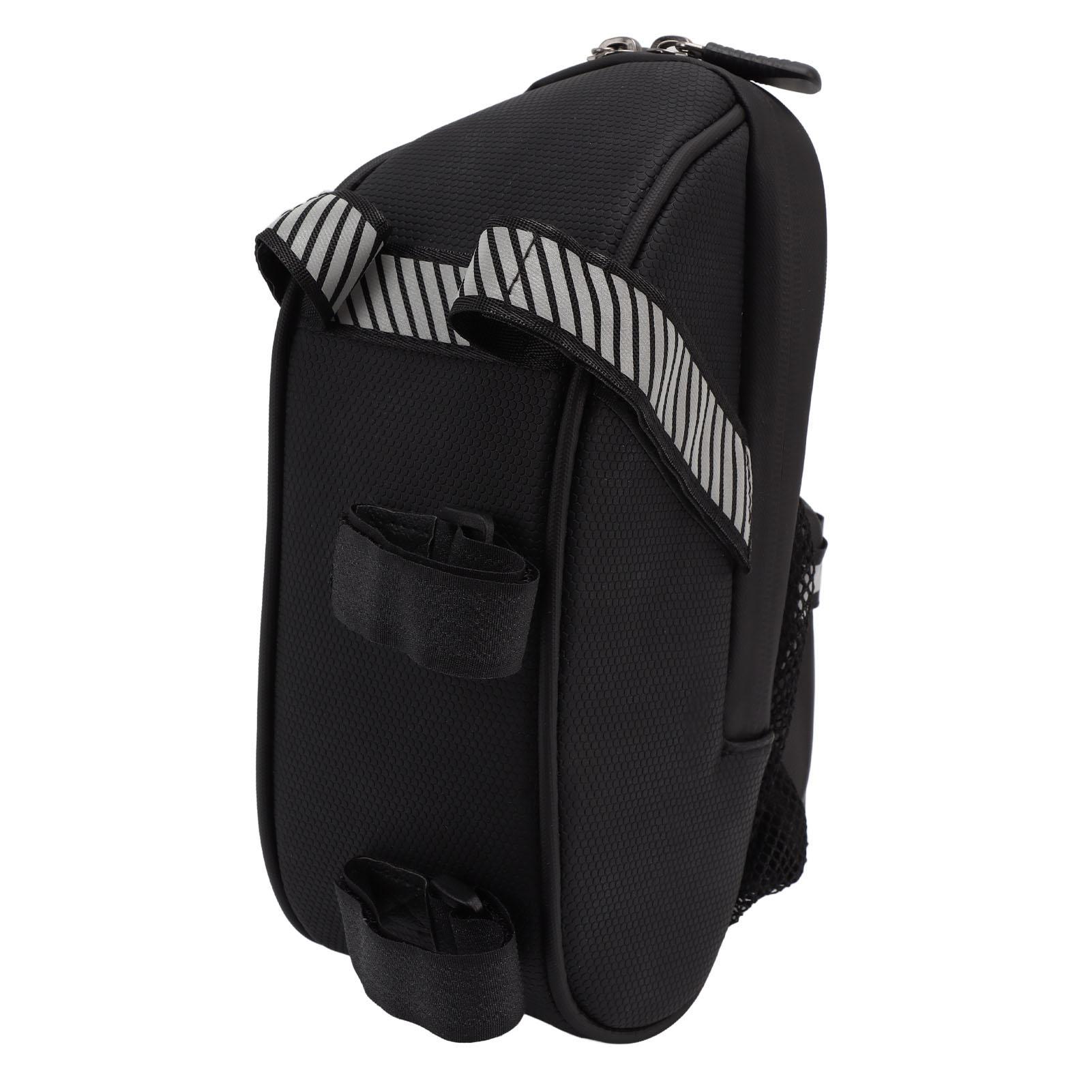 

Bike Saddle Bag Waterproof Large Space Polyester PU Bike Under Saddle Pouch with Water Bottle Pocket