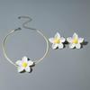 New Early Spring Flower Earnail Women's Fashion Necklace Set, Versatile and Niche Charm Jewelry Set