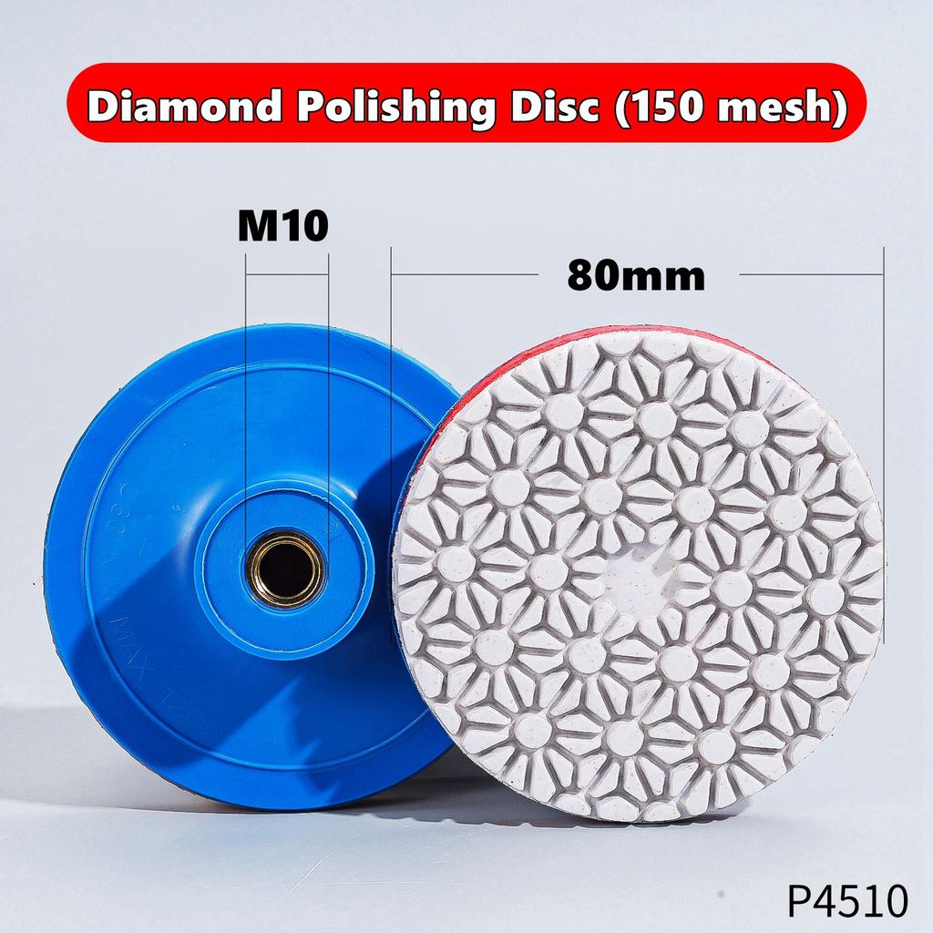 Integrated Stone Trimming Polishing Disc, Diamond Polishing Pads Marble Granite Gemstone Grinding Wheel, Wet Dry Polishing Pads