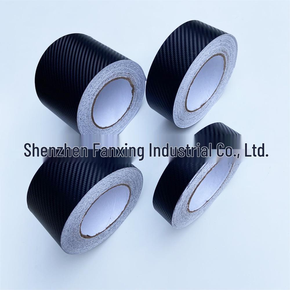 Cross-border 3D Matte Gloss Black Carbon Fiber Car Wrap Film - Available In 3/5/7/10CM for Electric Cars