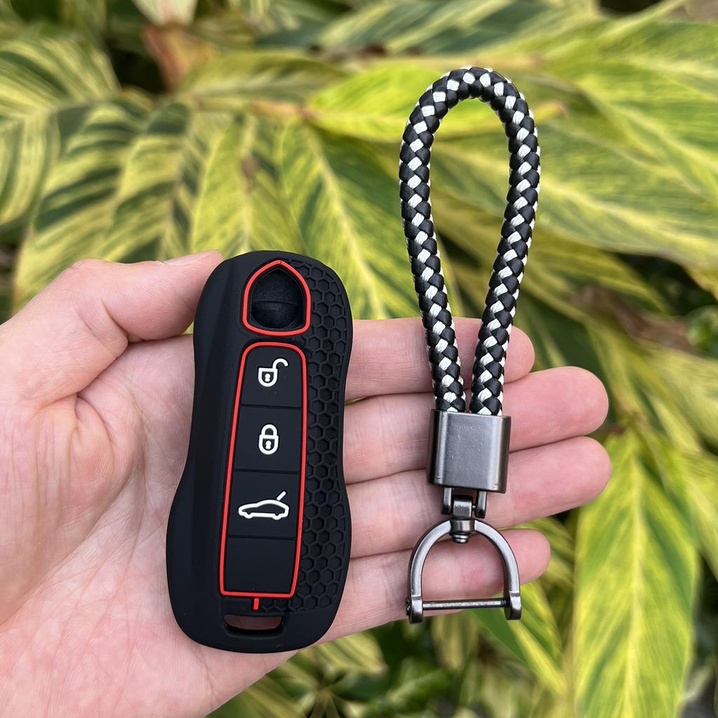 Silicone Car Key Case for Porsche Panamera Macan Cayenne 92A Boxster Carrera Cayman 911 981 991 918 Rubber Remote Cover Shell