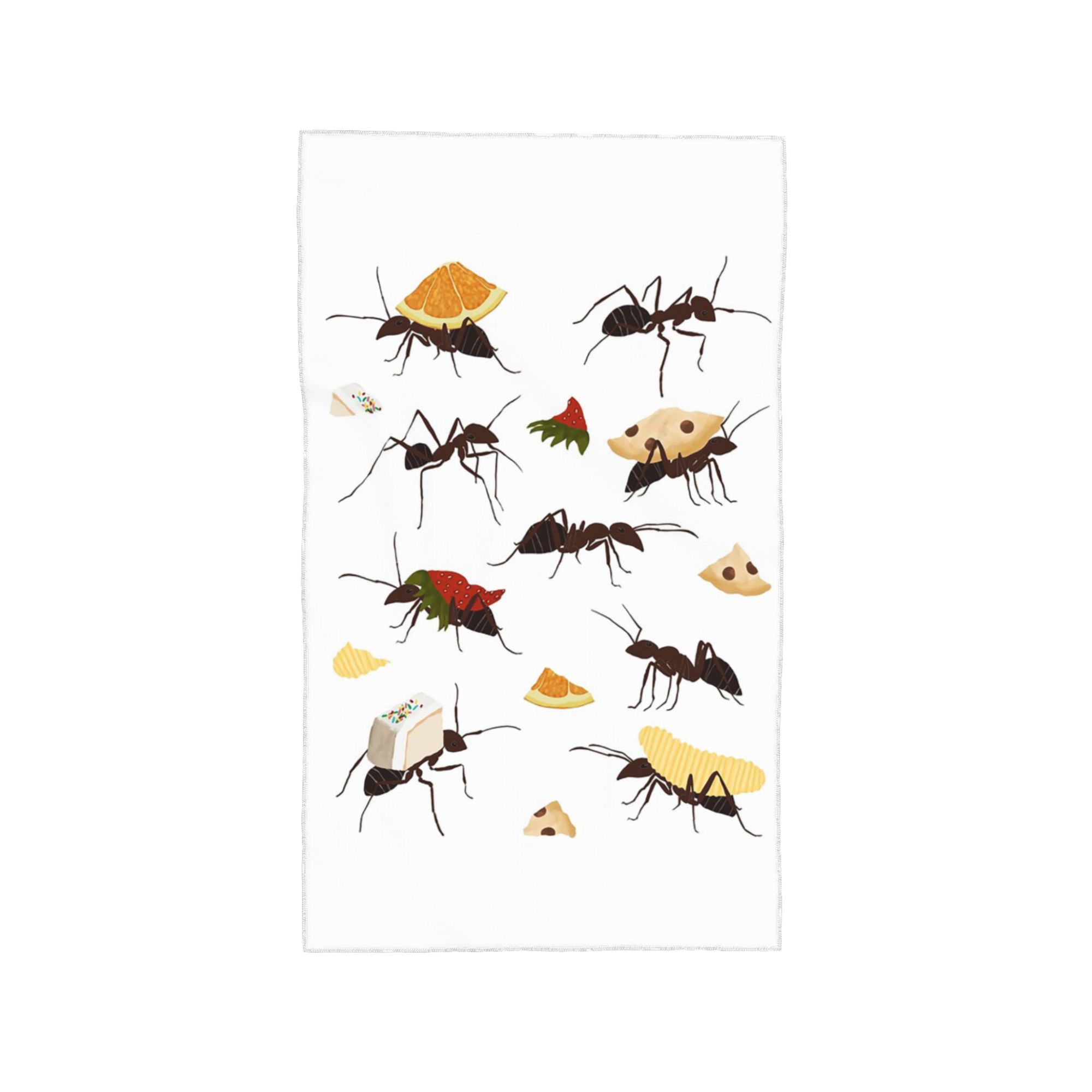 Ants Carrying Snacks Soft Face Towel Quick Dry Pool Bath Cotton Towels Absorbent W40*H60(CM)