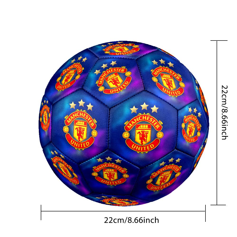 Manchester Crest Size 5 Football Machine-Stitched Indoor/Outdoor Universal Football Perfect Gift for Sports Enthusiasts