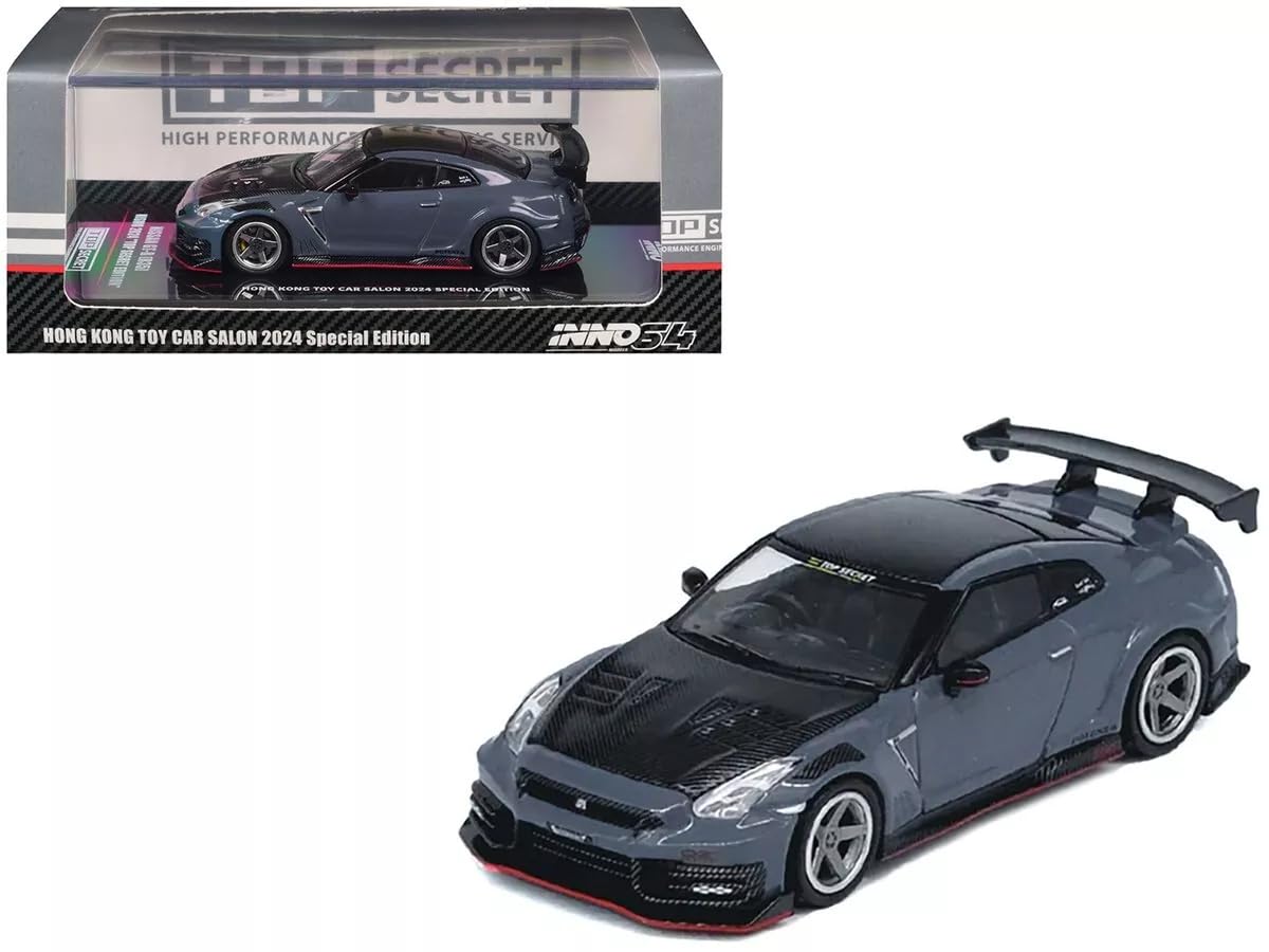 

INNO Models Scale Nissan Skyline Nismo TOP SECRET Hong Kong Toy Car Salon Event Limited Edition 1/64 GT-R (R35) Gray, серый