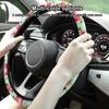 Floral Auto Steering Wheel Covers Steering Wheel Cushions Comfort Grip Protector Universal Floral Car Automotive Cushions