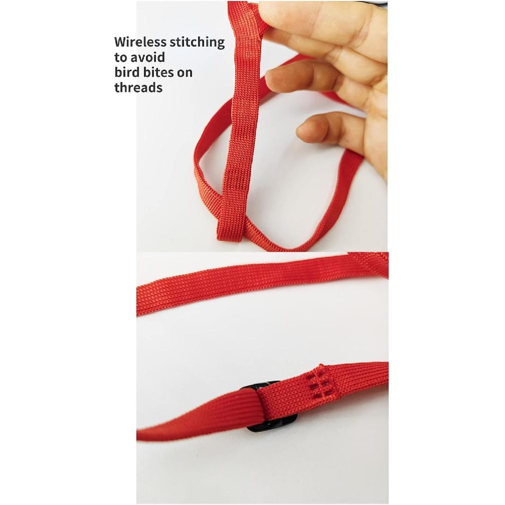 Adjustable Bird Harness with 78.7 Inch Leash, Outdoor Flying Training Rope Kit for Bird Parrots, Parrot Flying Rope Straps Outdoor Training Traction
