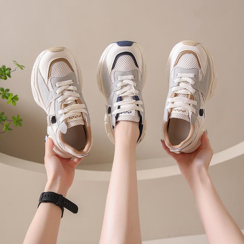 Letnie nowe oddychające buty typu dad shoes damskie ins studenckie buty casualowe damskie buty na platformie do biegania damskie