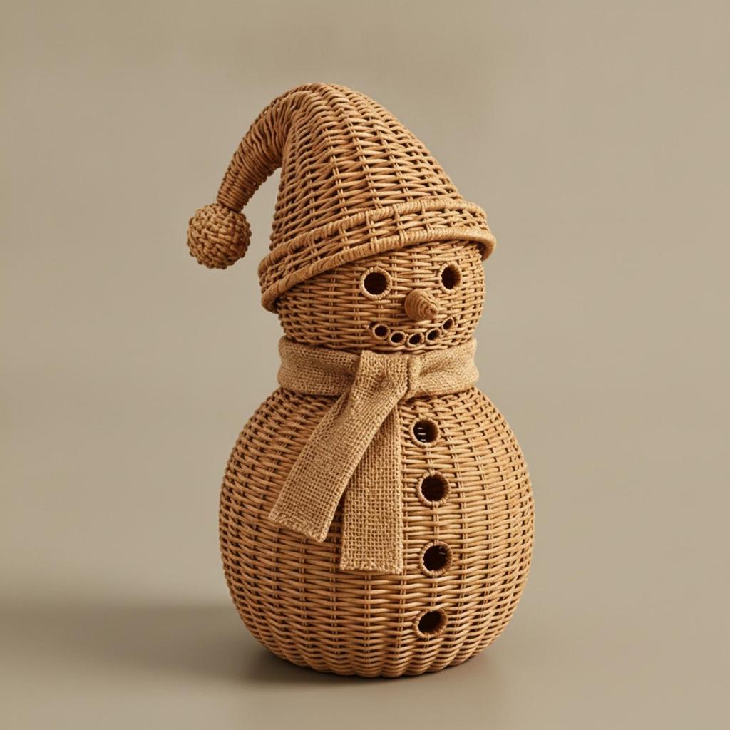 Figurine Bonhomme de Neige en Résine Ornements Cosy Détaillés pour Étagère