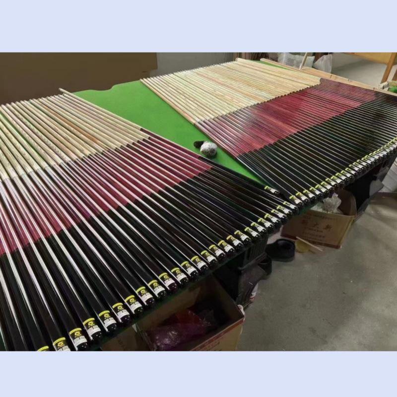 Mystery Shooter Full-Size Handmade Snooker and Pool Cue, Small Head, Black Eight Design, 16 Colors Available